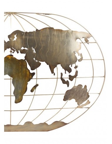 DÉCORATION MURALE - MAPPEMONDE OR