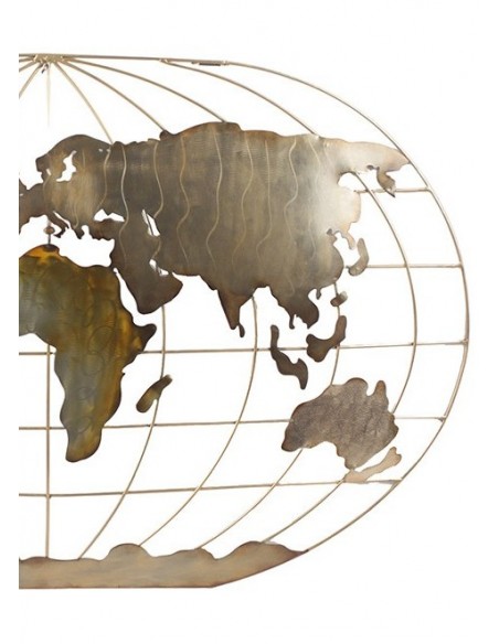 DÉCORATION MURALE - MAPPEMONDE OR