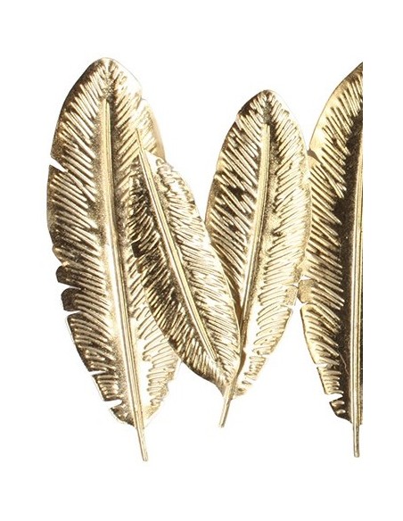 Décoration murale - Plumes dorées