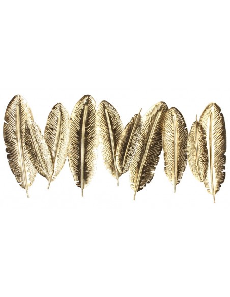 Décoration murale - Plumes dorées