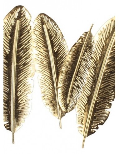 Décoration murale - Plumes dorées
