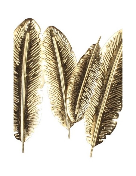 Décoration murale - Plumes dorées
