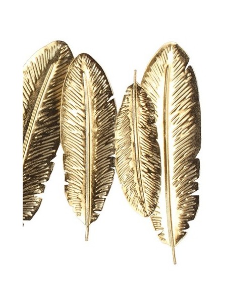 Décoration murale - Plumes dorées