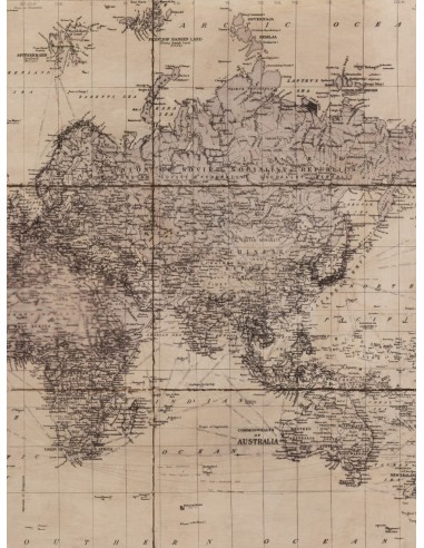 DECORATION MURALE - PLANISPHERE ANCIEN -...