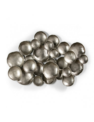 DECORATION MURALE DISQUES ARGENT