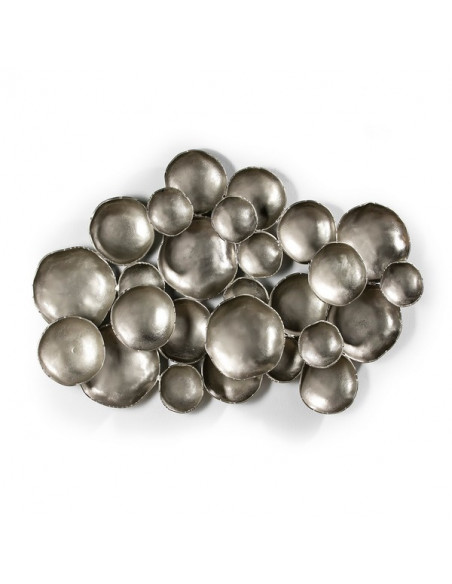 DECORATION MURALE DISQUES ARGENT