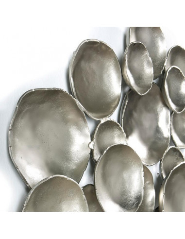 DECORATION MURALE DISQUES ARGENT