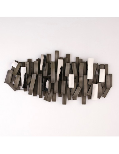 SCULPTURE MURALE VERTICAL LIMIT zinc