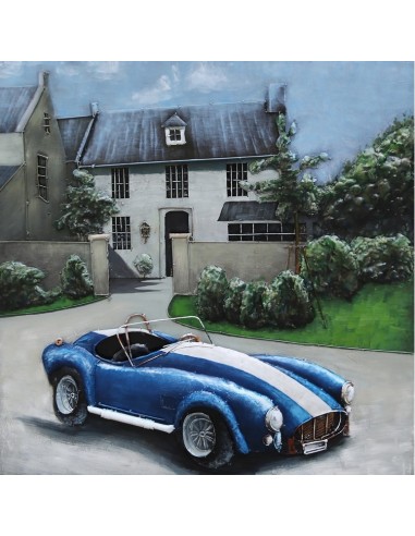 Tableau métal - Voiture sport AC Cobra relief