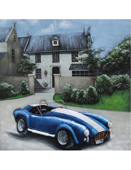 Tableau métal - Voiture sport AC Cobra relief