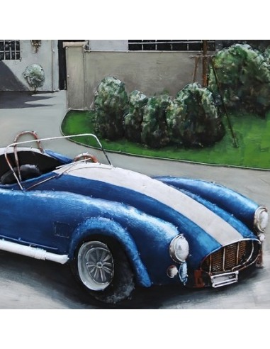 Tableau métal - Voiture sport AC Cobra relief
