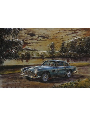 Tableau métal - Aston Martin DB5 relief