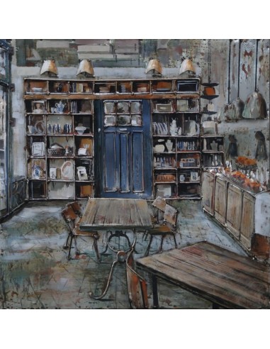 Tableau métal - Atelier rustique relief