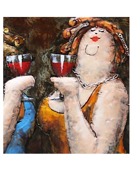 Tableau métal - Sœurs jumelles relief