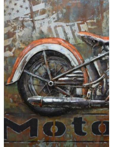 Tableau métal - Harley knucklehead relief