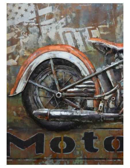 Tableau métal - Harley knucklehead relief