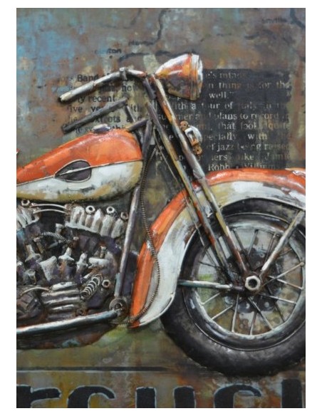 Tableau métal - Harley knucklehead relief