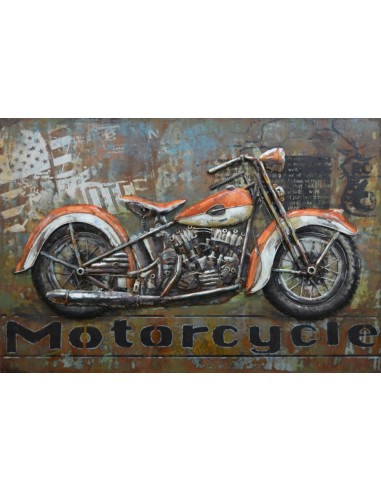 Tableau métal - Harley knucklehead relief