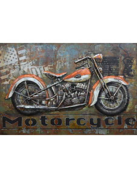 Tableau métal - Harley knucklehead relief