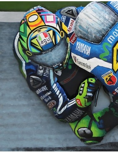 Tableau métal - Moto grand prix 46 relief