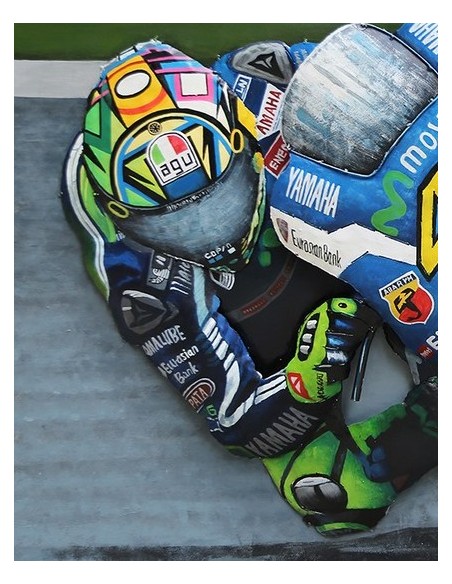 Tableau métal - Moto grand prix 46 relief