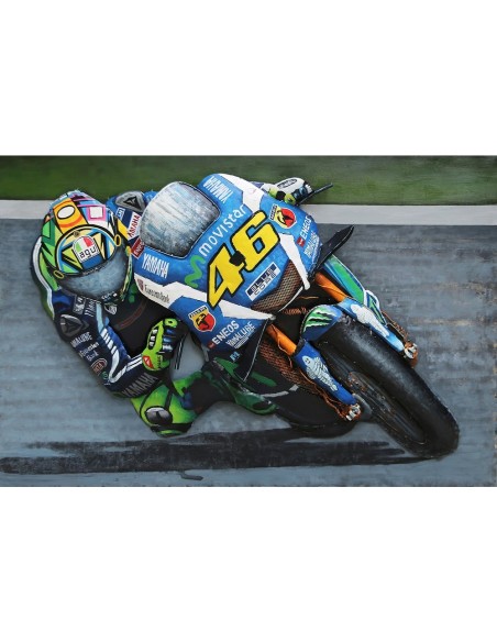 Tableau métal - Moto grand prix 46 relief