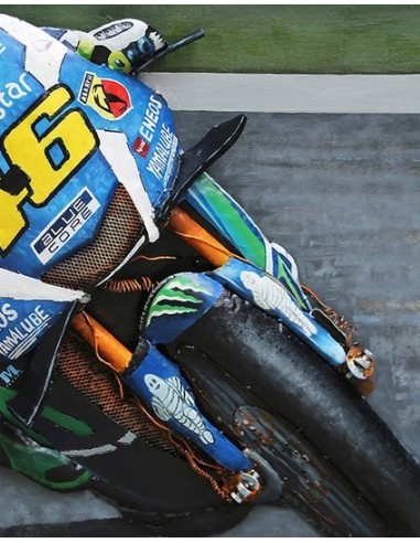 Tableau métal - Moto grand prix 46 relief
