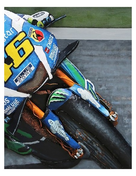 Tableau métal - Moto grand prix 46 relief