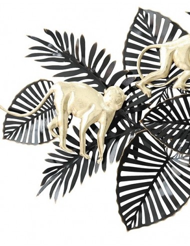 Décoration murale - Trio de singes dorés