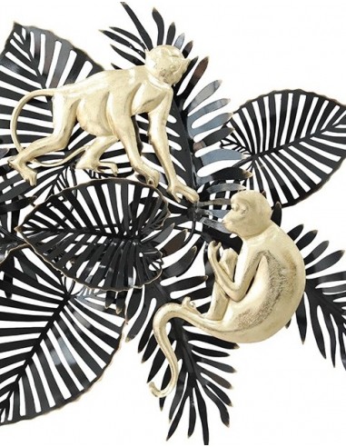 Décoration murale - Trio de singes dorés