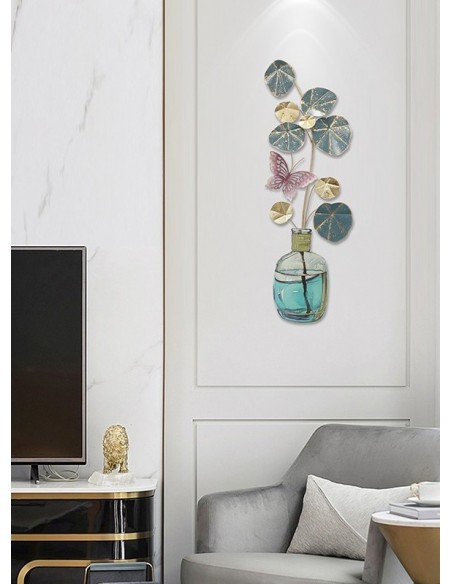 Décoration murale - Eucalyptus et papillon
