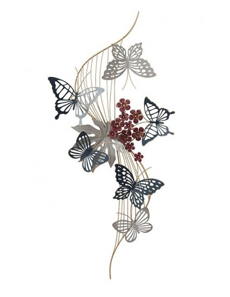 Décoration murale - Papillons et fleurs