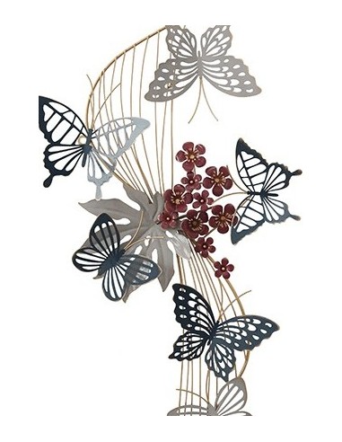 Décoration murale - Papillons et fleurs