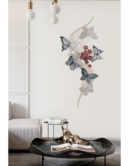 Décoration murale - Papillons et fleurs