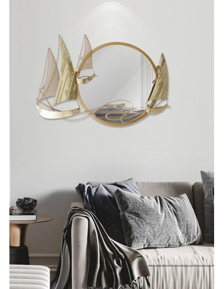 Décoration murale - Miroir et voiliers