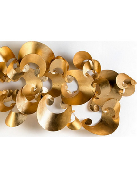 SCULPTURE MURALE NUAGE DORE