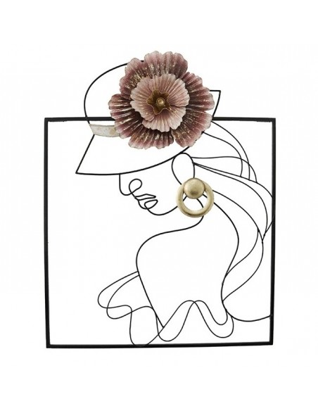 Décoration murale - Visage et fleur
