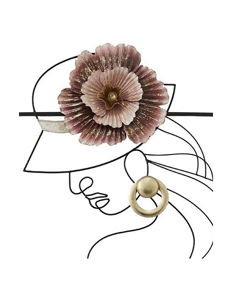 Décoration murale - Visage et fleur