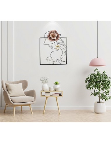 Décoration murale - Visage et fleur