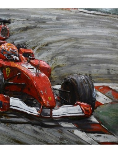Tableau métal relief - Formule 1 Schumacher