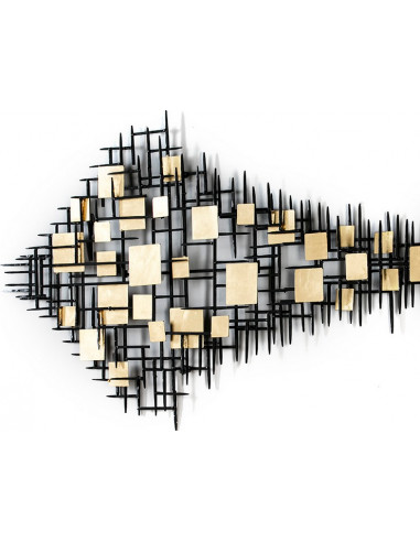 DECORATION MURALE SERRURE DOREE