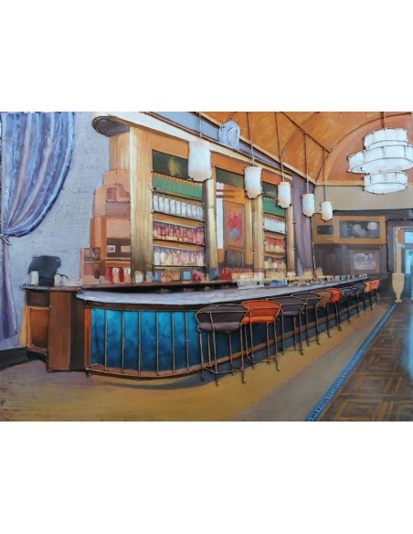 Tableau métal relief - Grande brasserie