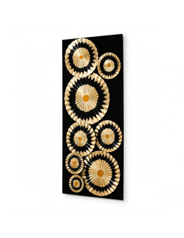 DECORATION MURALE ROUES CRENELEES OR