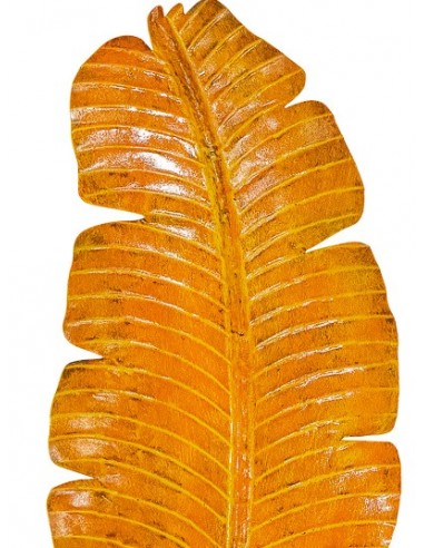 Décoration murale - Feuille de bananier orange