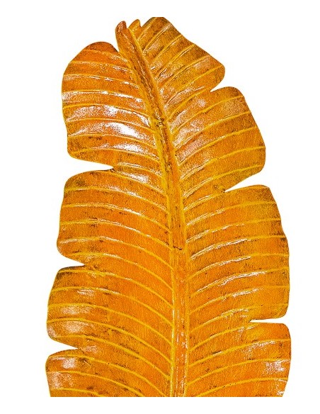 Décoration murale - Feuille de bananier orange