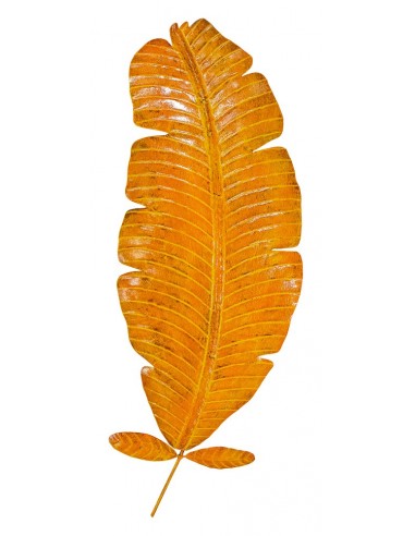 Décoration murale - Feuille de bananier orange