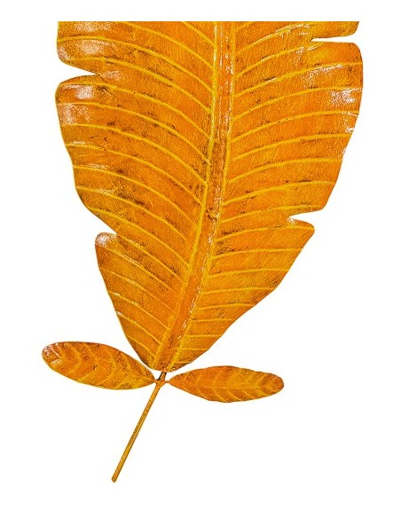 Décoration murale - Feuille de bananier orange