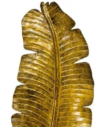 Décoration murale - Feuille de bananier dorée