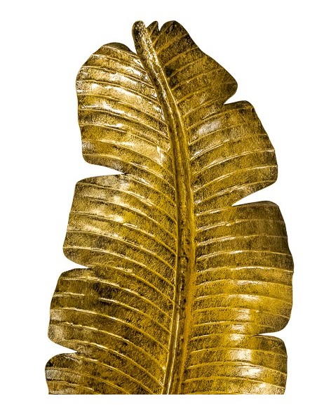 Décoration murale - Feuille de bananier dorée