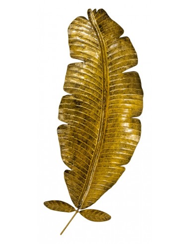 Décoration murale - Feuille de bananier dorée
